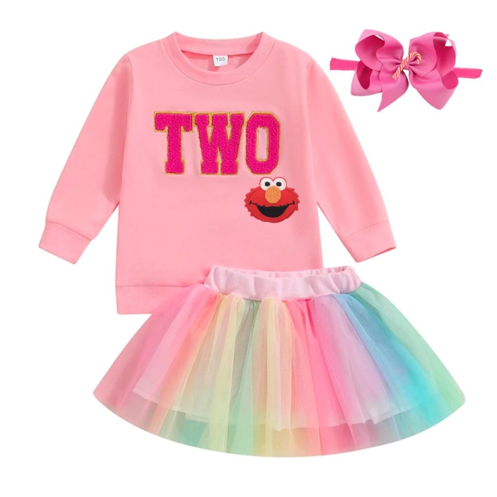 Elmo Dress Elmo Outfit Second Birthday Sesame Street Elmo Sweater Skirt